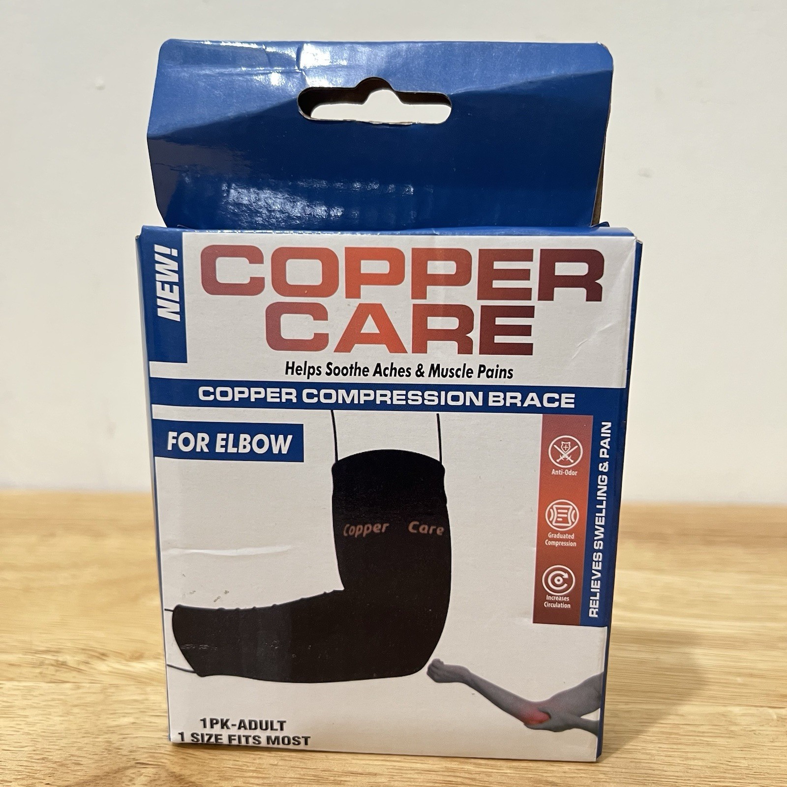 Copper Care Elbow Compression Brace Support Sleeve for Joint Pain Relief New