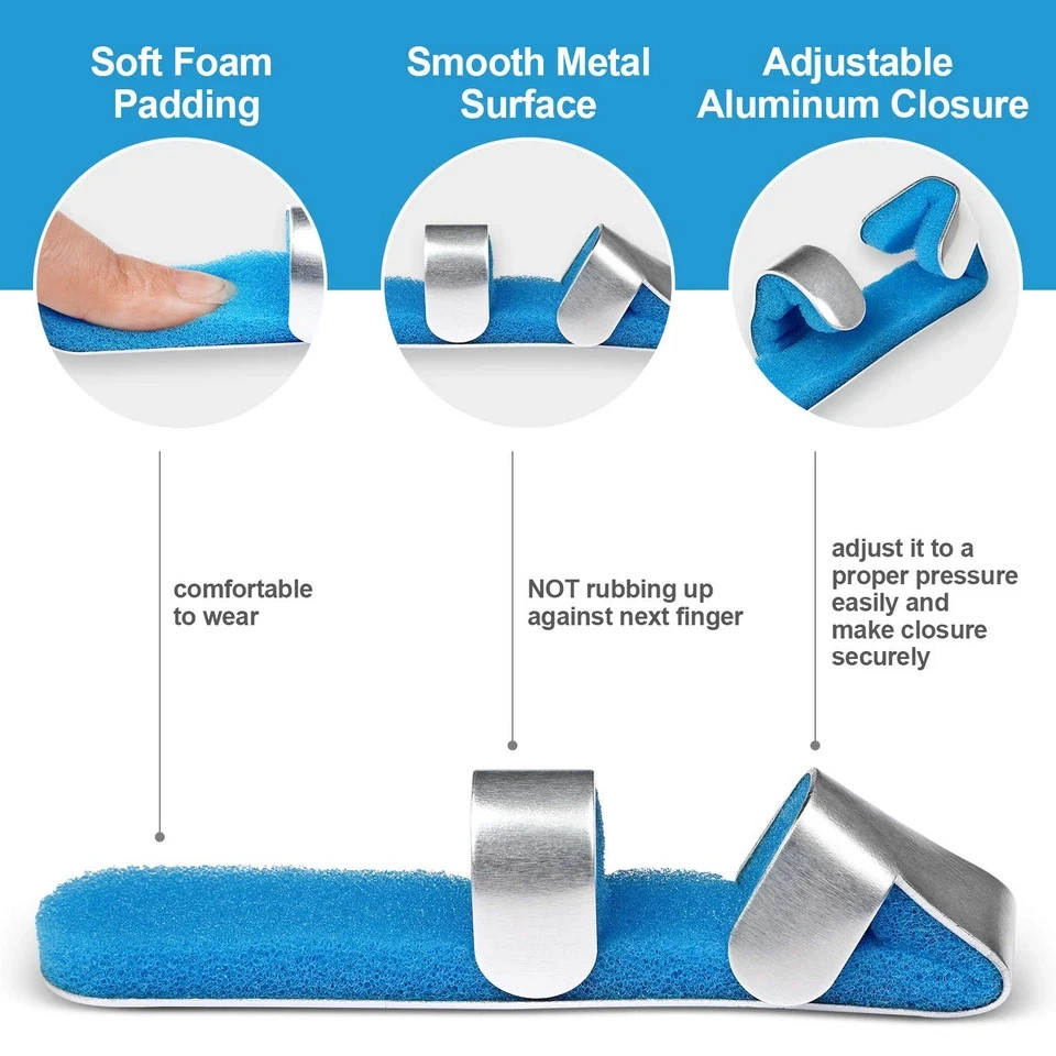 Trigger Finger Splint Brace for Thumb Index Middle Ring Pinky, Metal Foam Broken