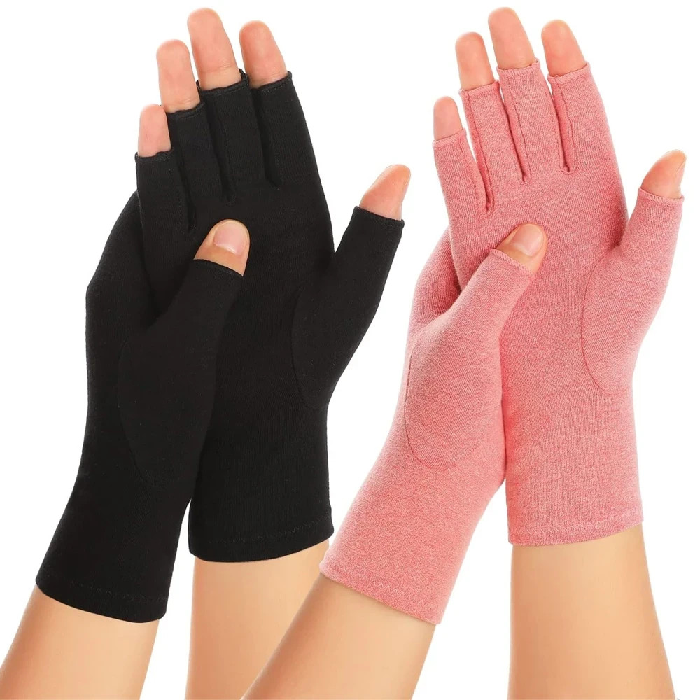 Arthritis Compression Gloves Fingerless Hand Support Carpal Tunnel Pain Relief