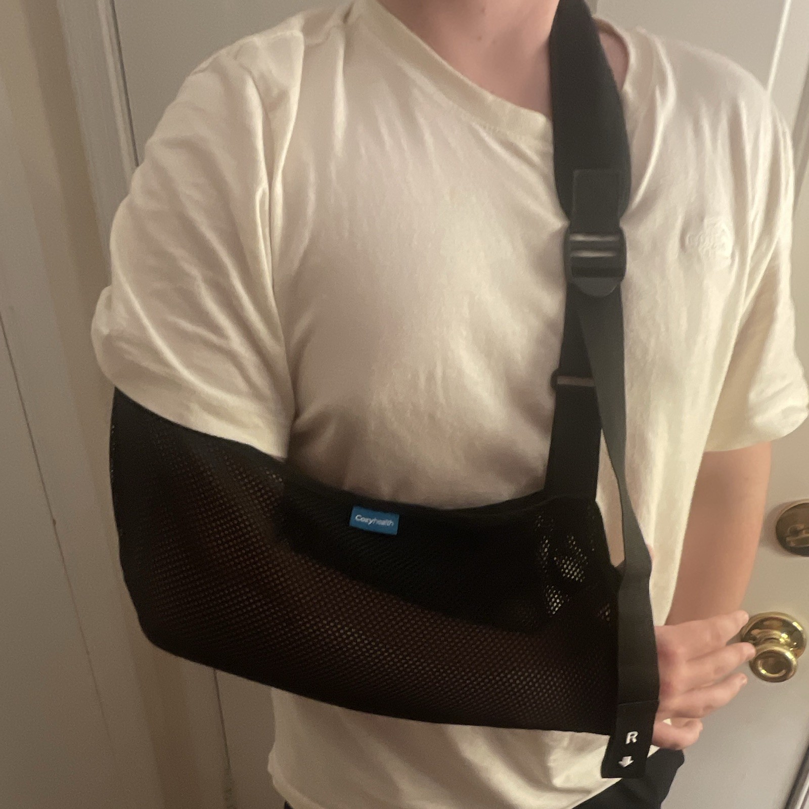 Carex Health Brands Black Arm & Shoulder Sling Support, Adjustable, One Size