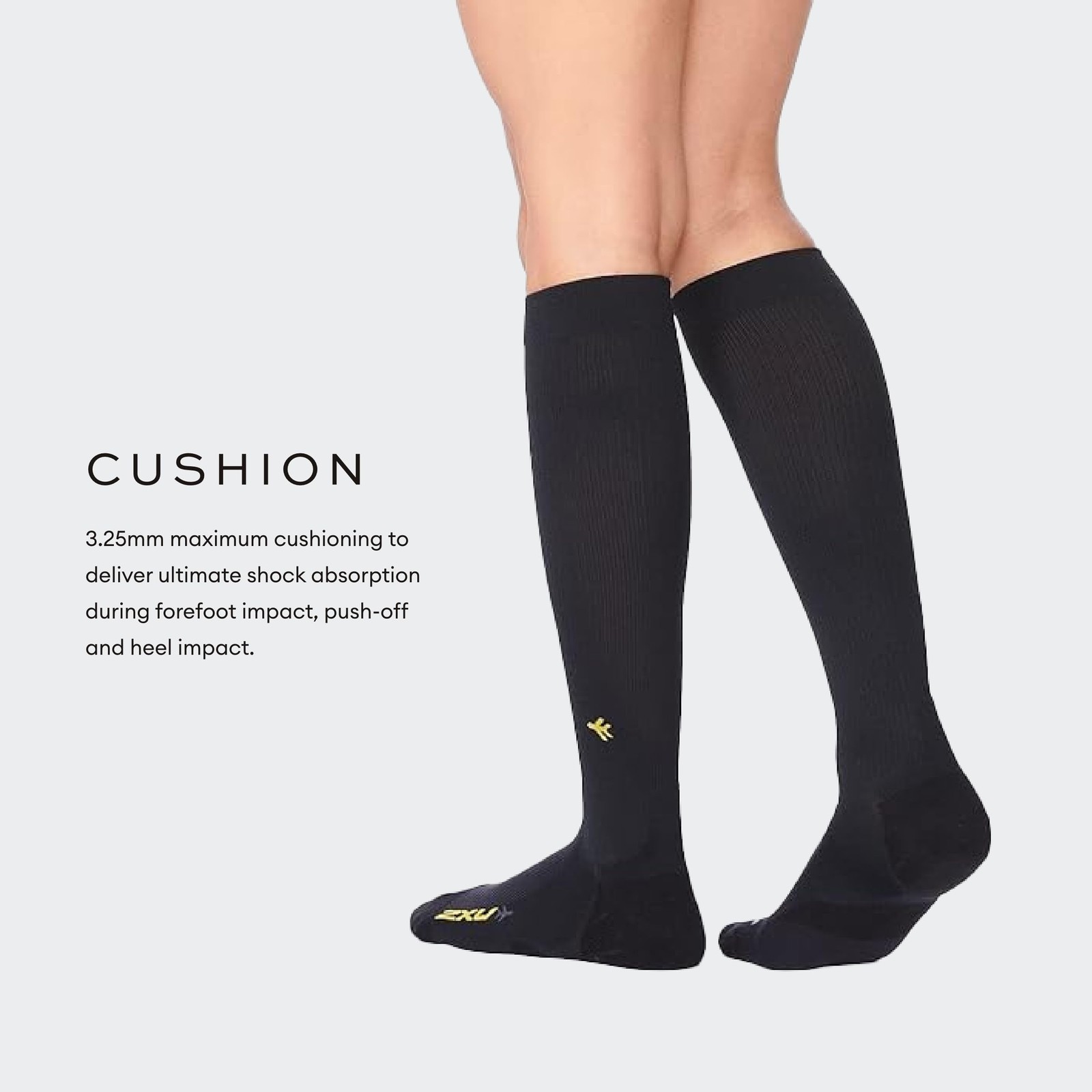 2Xu Flight Compression Socks Black/Black Large 1