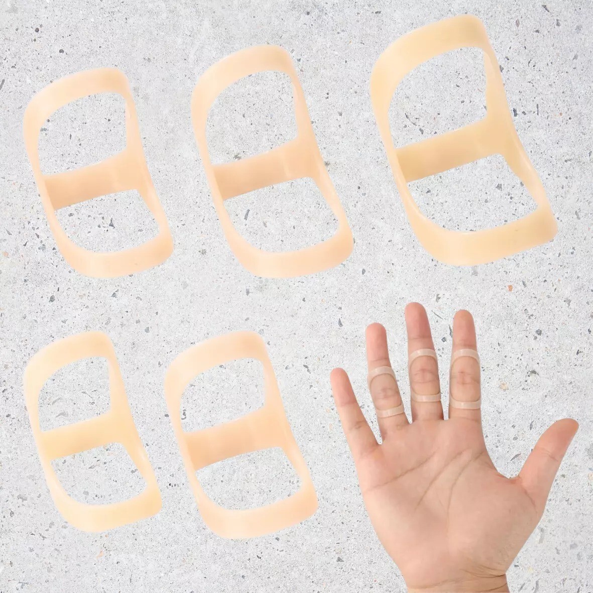 Oval Finger Splints, 5PCS Oval Trigger Finger Splint for Size 6,7,8,9,10