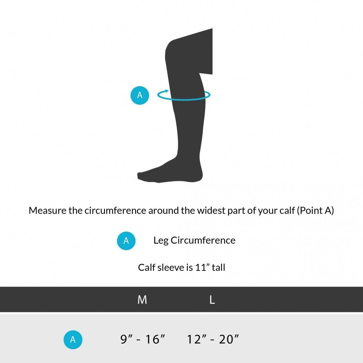Incrediwear Therapeutic Calf Sleeve Support TEC-3 – Small/lMedium or Large NEW