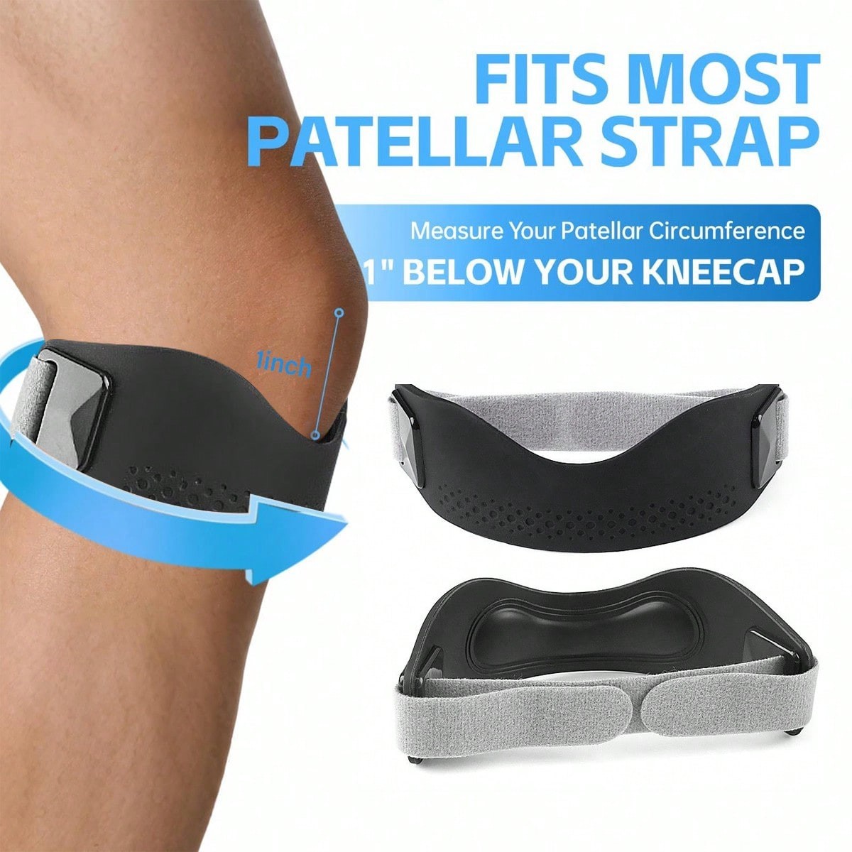 Patella Tendon Knee Straps 2 Pack for Knee Pain Relief, Knee Brace for Women &Me