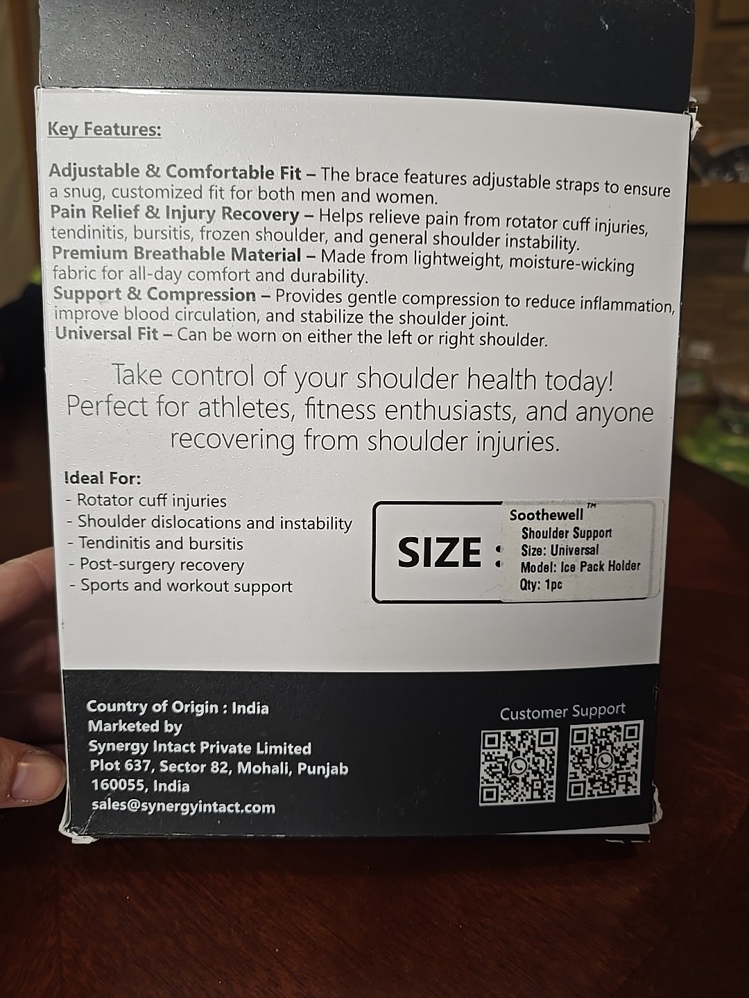 Soothe well OTC Shoulder Support, Brace And Post Surgical Protector Universal