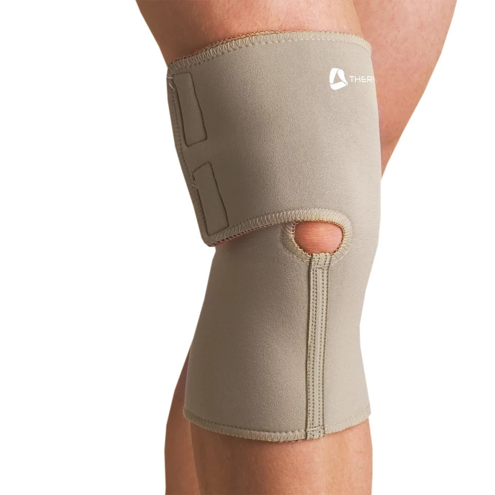 Thermoskin Arthritis Knee Wrap – Adjustable Knee Support Brace – Beige – S, M
