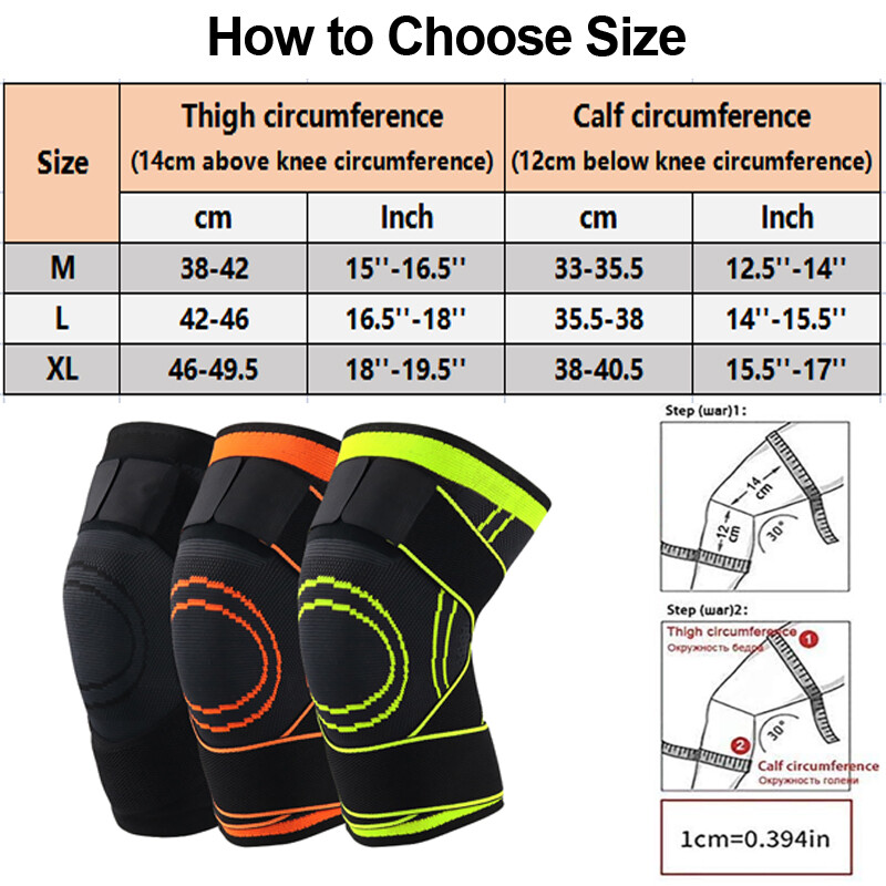 Knee Sleeves Compression Tendon Brace Support Sport Joint Injury Pain Arthritis
