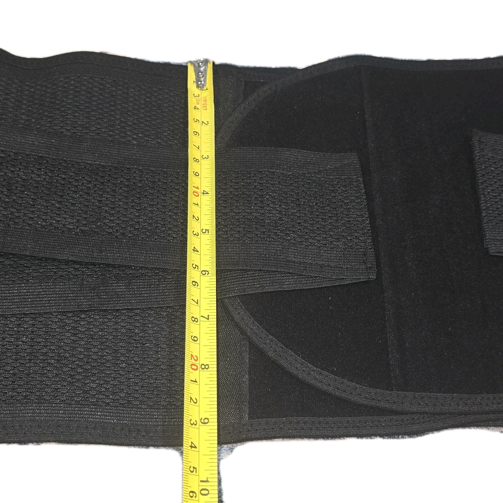 Black Adjustable Back & Waist Compression Support Brace Belt Wrap Size L