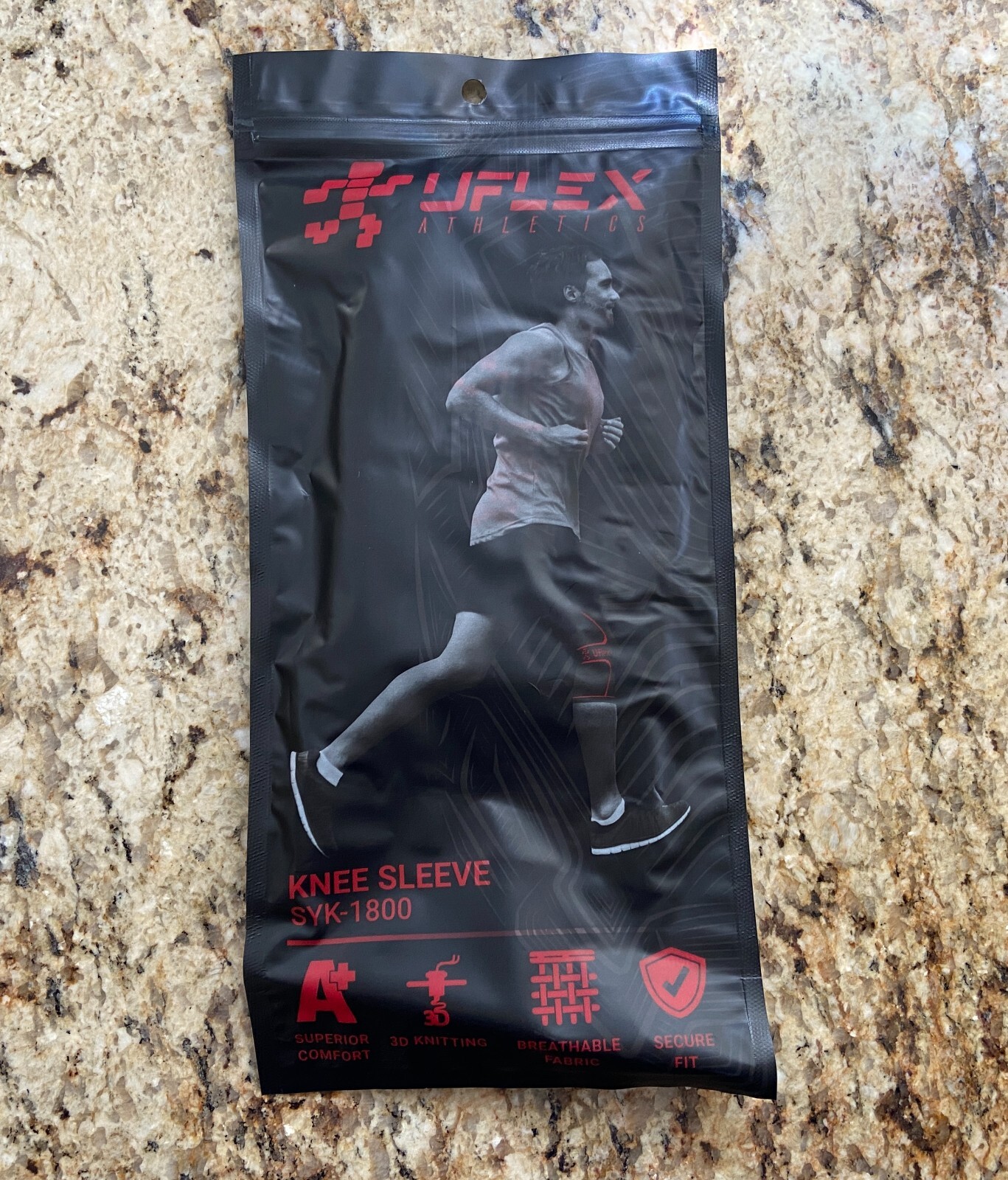 NEW ONE (1) UFLEX ATHLETICS KNEE SLEEVE BRACE SYK-1800 MEDIUM