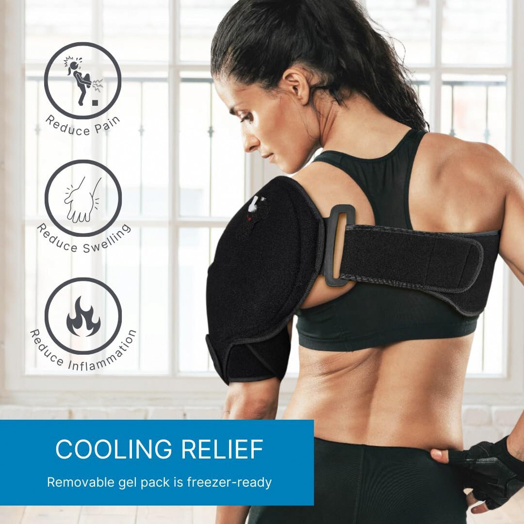 Thermo Active Hot or Cold Therapy Shoulder Ice Pack Wrap, Shoulder Brace