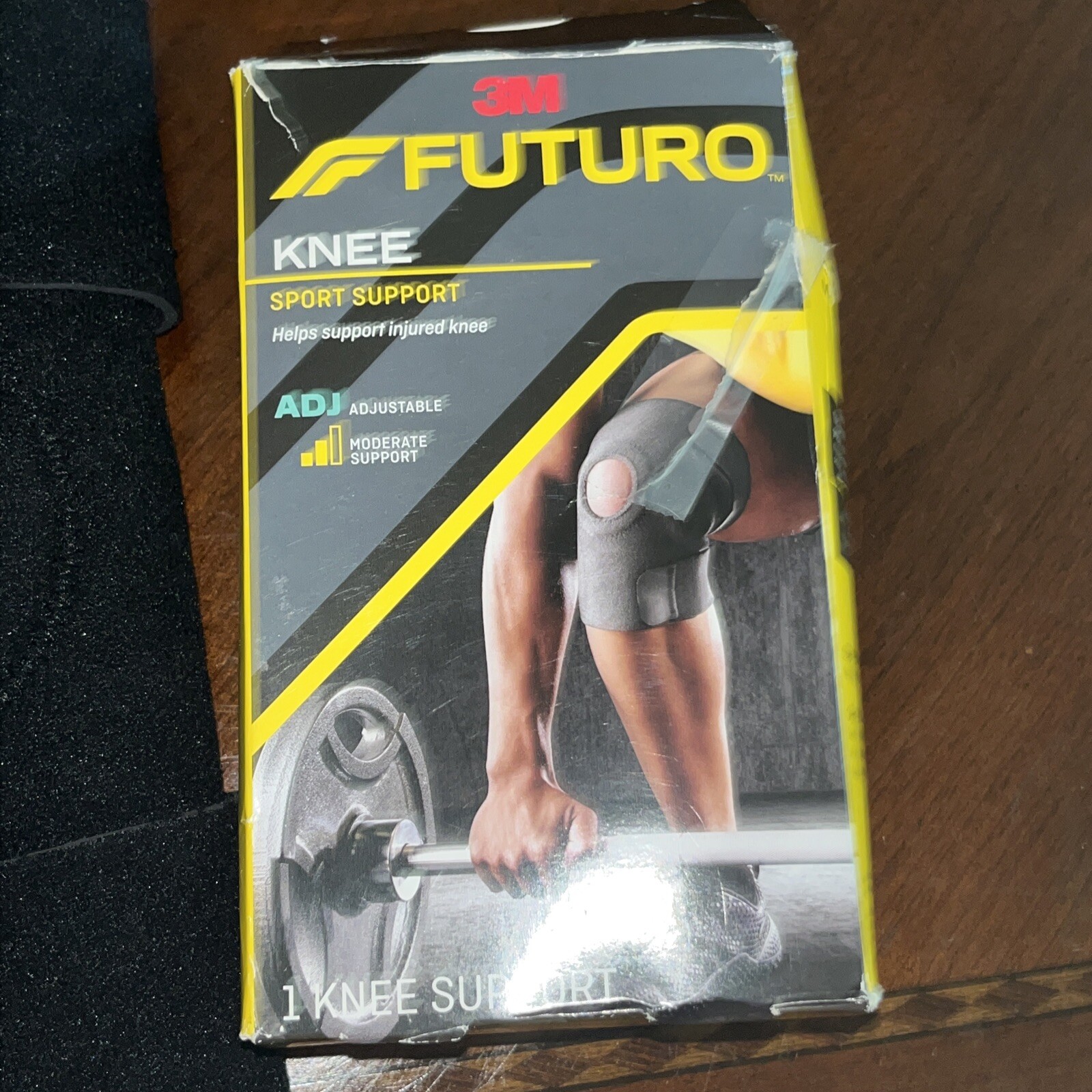 FUTURO Knee Sport Support Size: Adjustable Black Moderate #09039-A