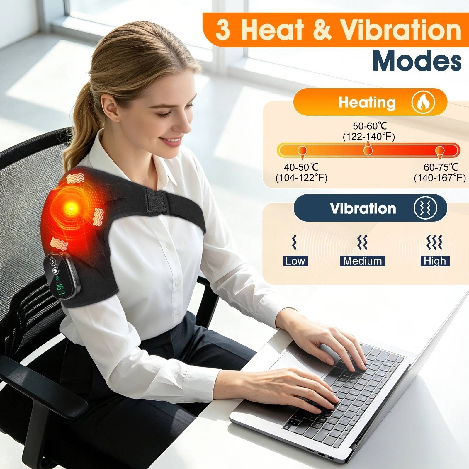 Back Shoulder Belt Brace Relax Shoulder Neck Muscle Massagers Health Care