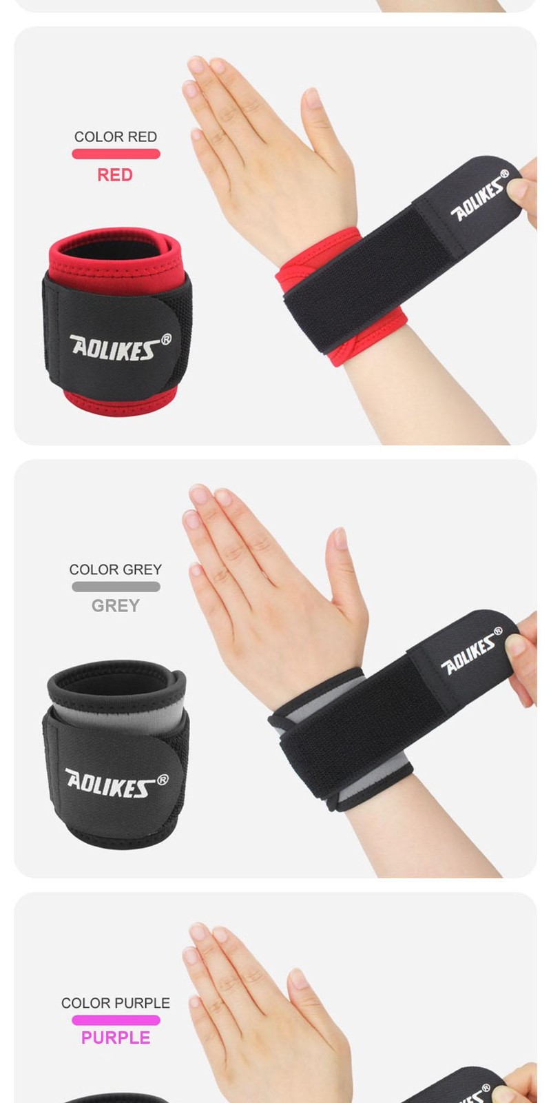 Aolikes 1 Pc Wrist Band Support for Adjustable Wrist Bandage Brace for Sports Wr