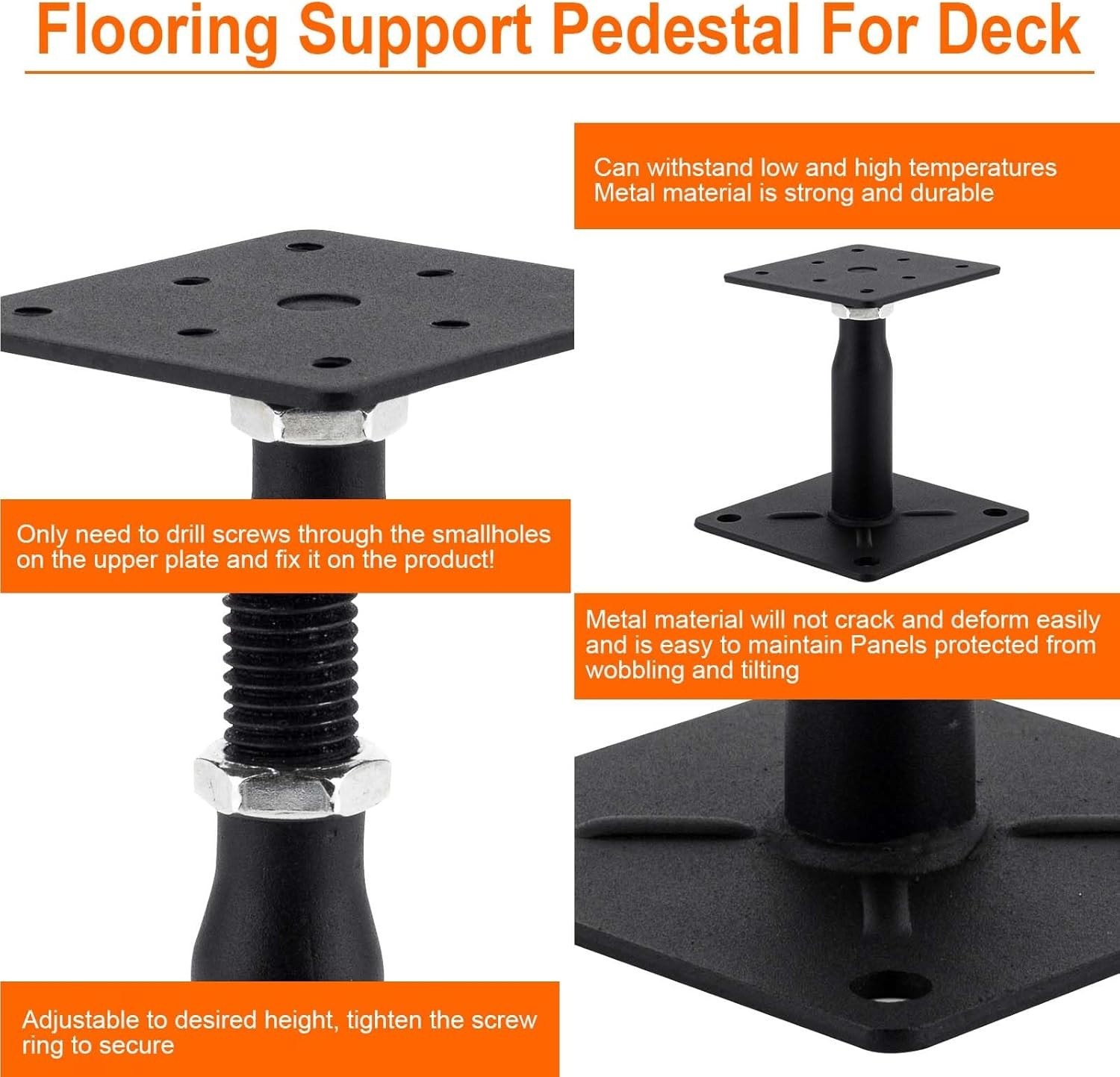 Durable 4″ to 7″ Adjustable Support Jack – Universal Fit RV Stabilizer