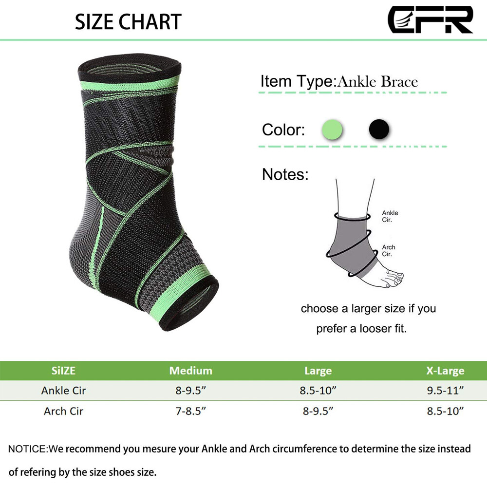 Ankle Brace Achilles Tendon Support Wrap Sleeve Adjustable Tendinitis Sport CFR