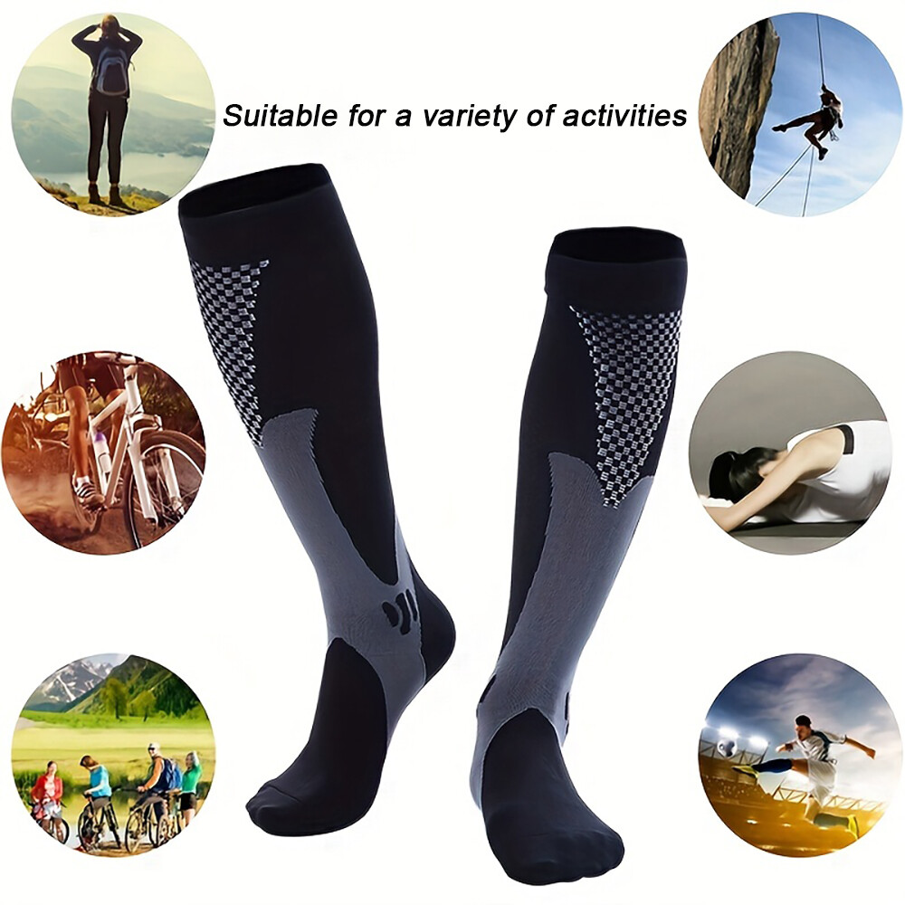 Compression Socks Knee High Pain Relief Calf Leg Foot Support Stocking Men Women