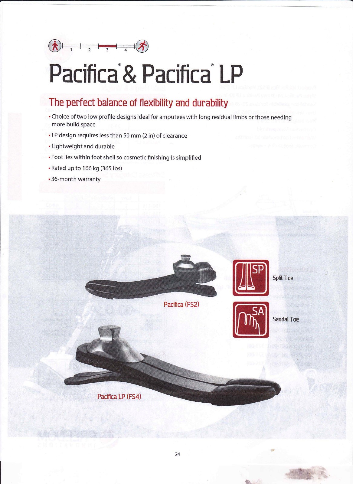 Freedom Pacifica LP Foot Prosthetic Category 7 Size 30 cm