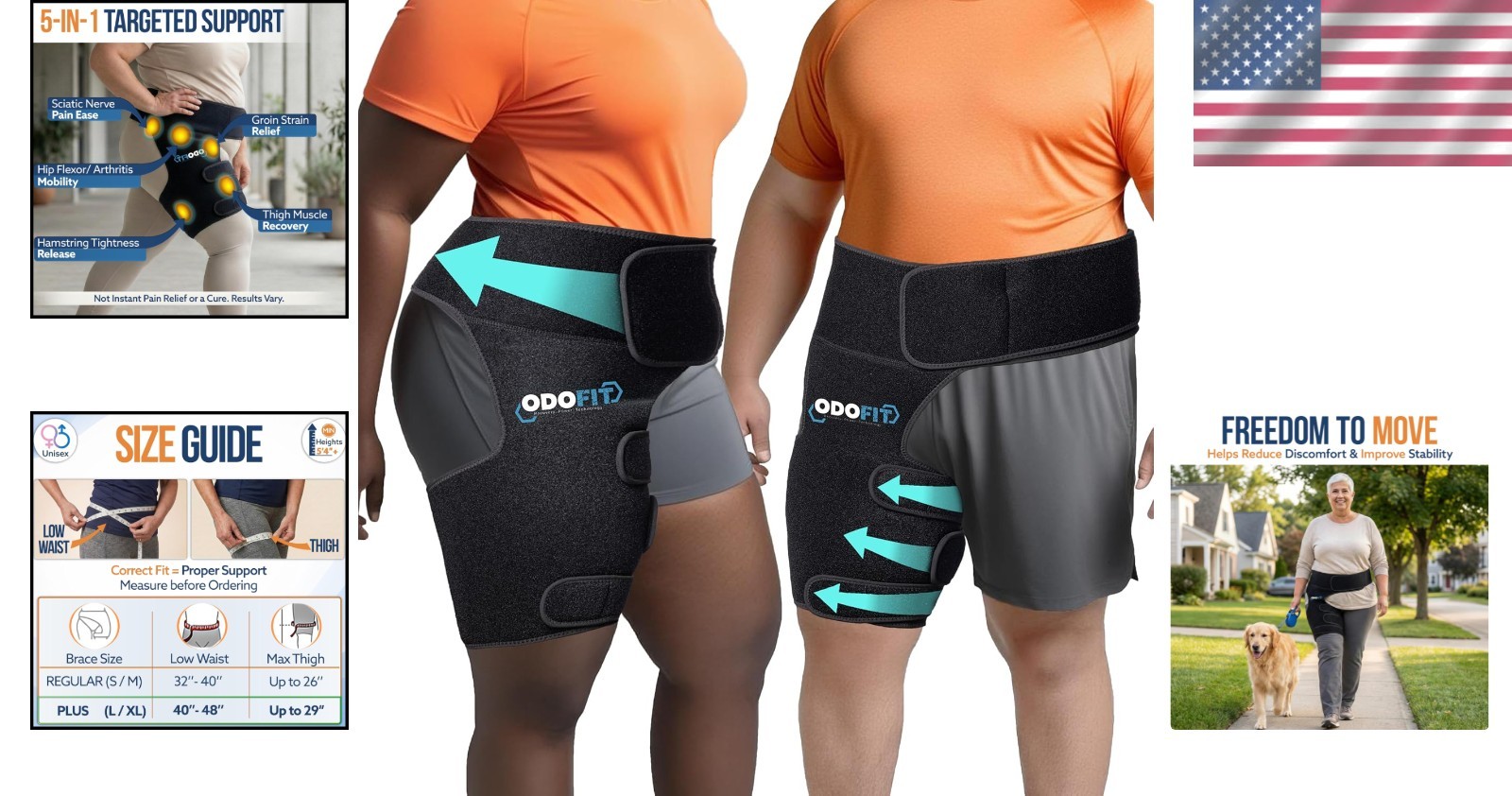 Adjustable Hip Brace for Sciatica Pain Relief