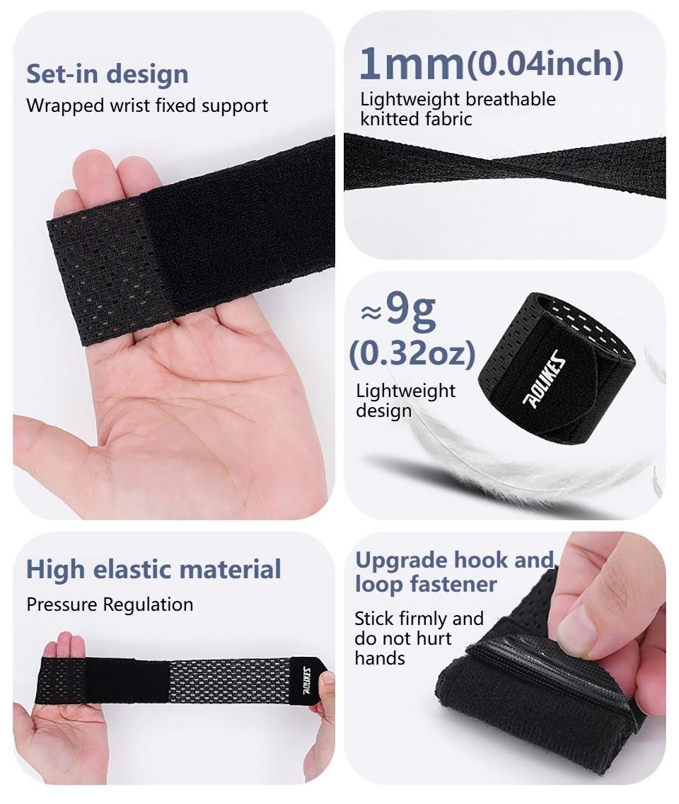 Aolikes Wrist Band Support Sleeve Gym Support Wrist Brace Wrap Breathable Elasti
