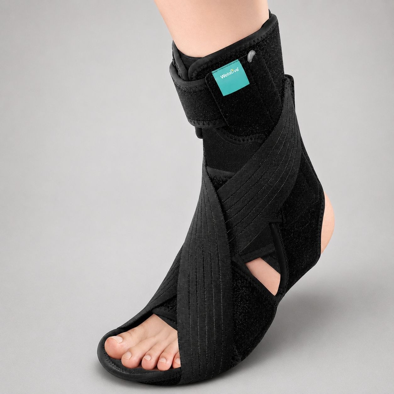 Welnove Drop Foot Brace AFO Ankle Support Walking Brace 1 Count Adjustable
