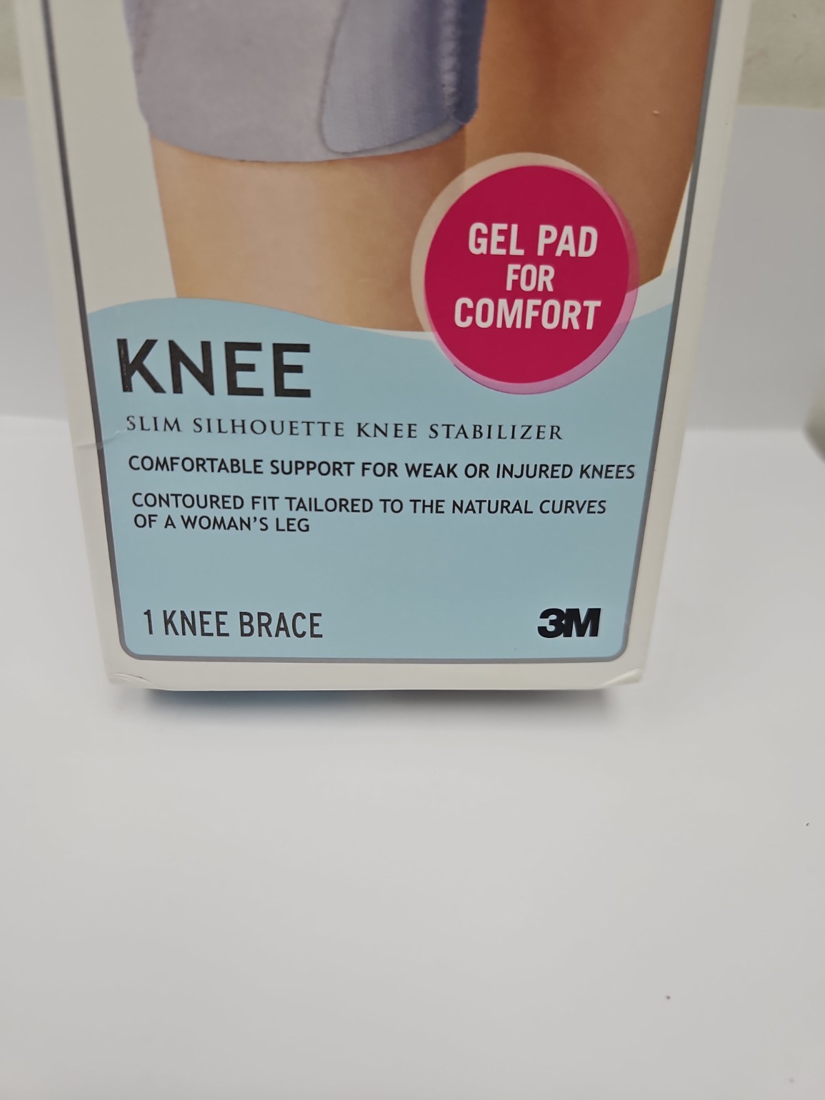 FUTURO For Her Knee Support Gray Slim Silhouette Knee Stabilizer New