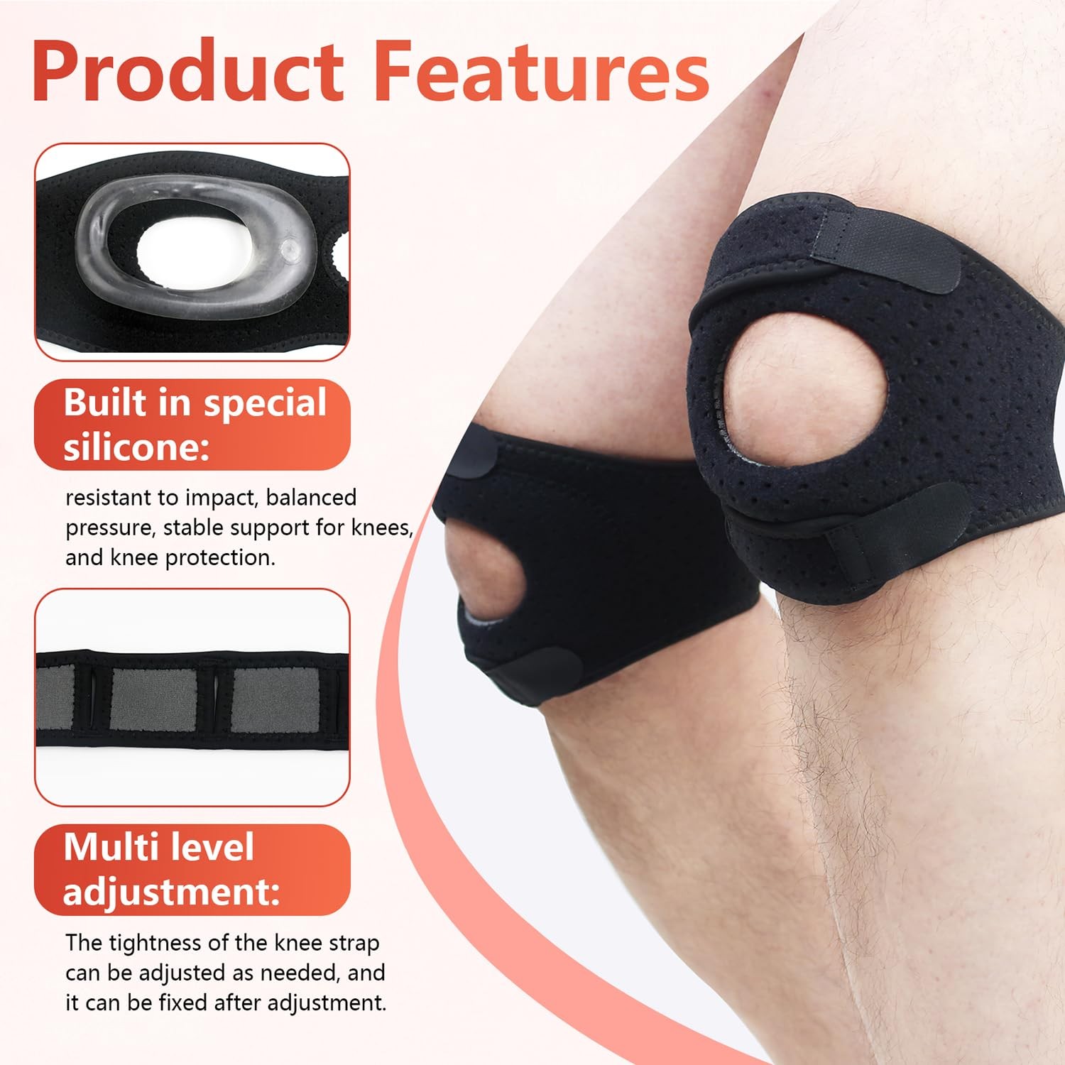 Knee Brace Support Neoprene Patella Stabilizing Compression Straps Adjustable US