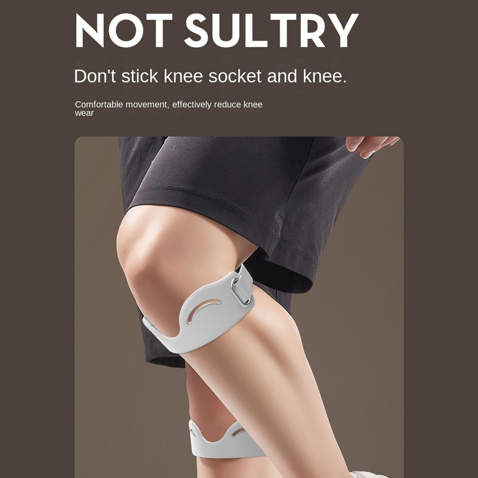 Silicone Patellar Tendon Support Strap – 2 Pack Adjustable Non-Slip Patella Band