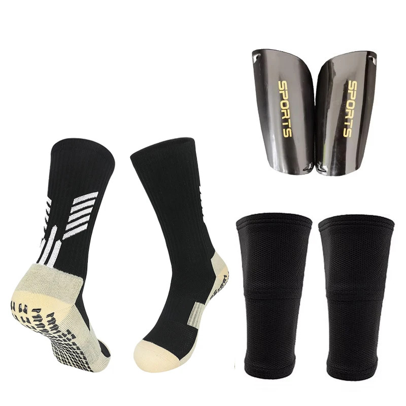 Football Equipment Adults Youths Kids Size Soccer Cover Calf Sleeve With Pocket