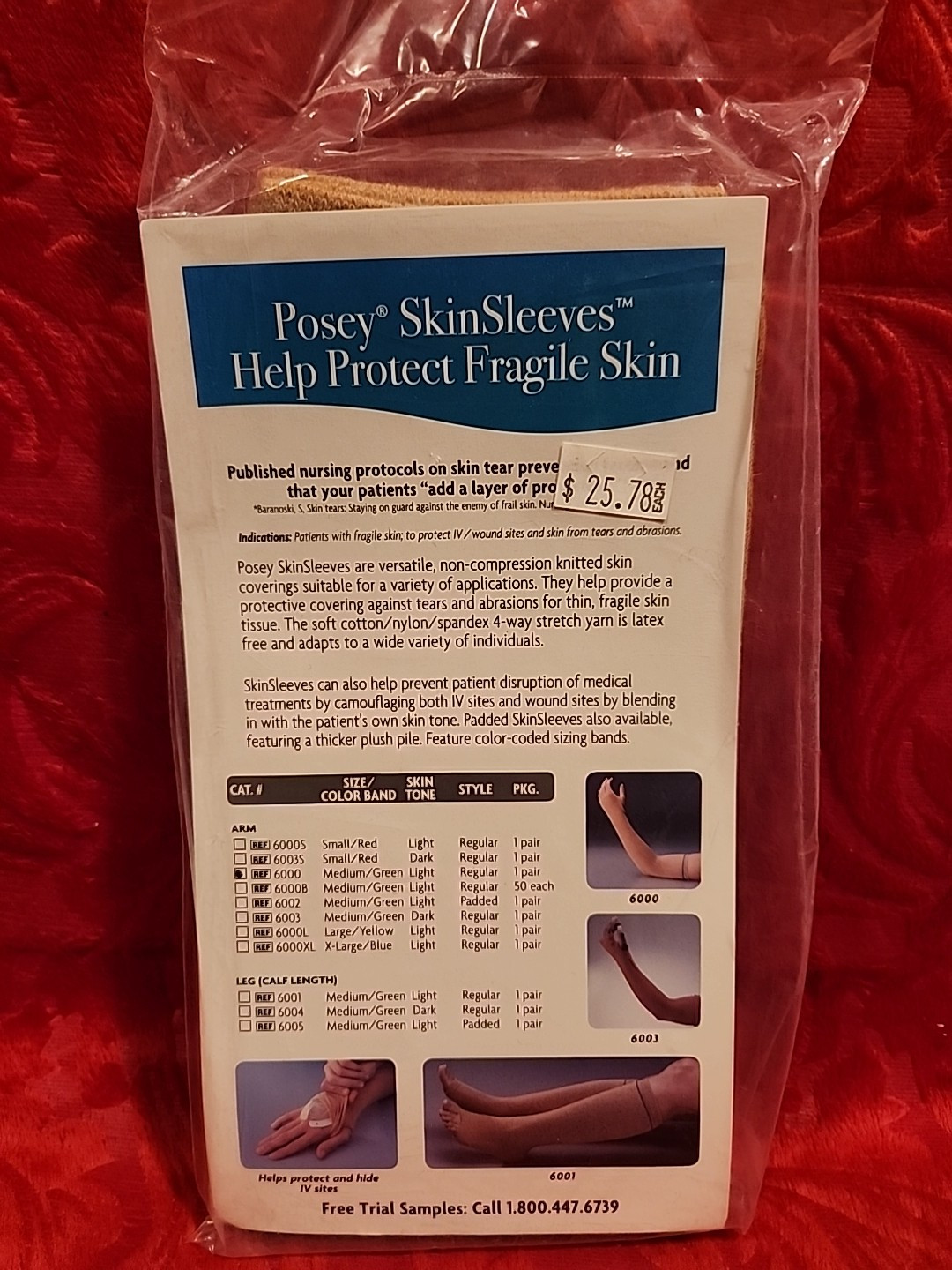 POSEY SkinSleeves For Arms Medium Green Band Regular New In Package