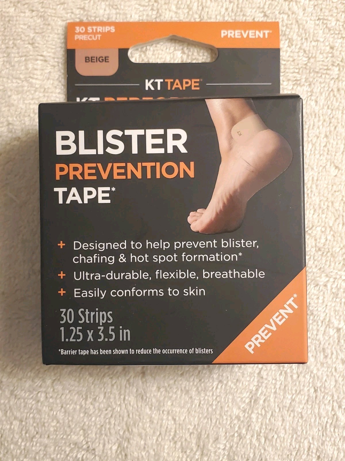 BLISTER PREVENTION TAPE, 30 Precut Strips Beige 3.5″ (Lot Of 4)