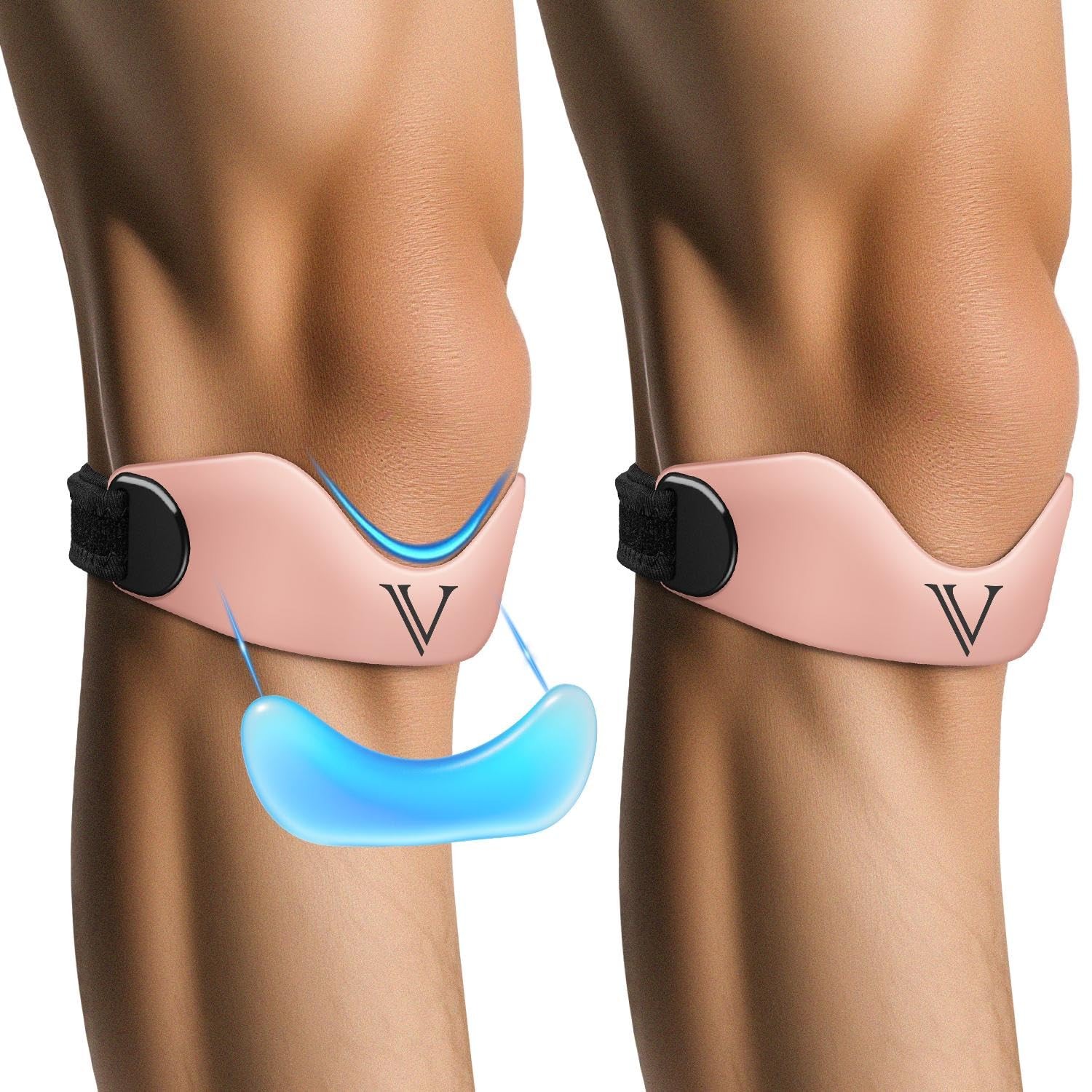 Patellar Tendon Support Strap 2-Pack, Knee Brace for Women Men, Adjustable Kn…