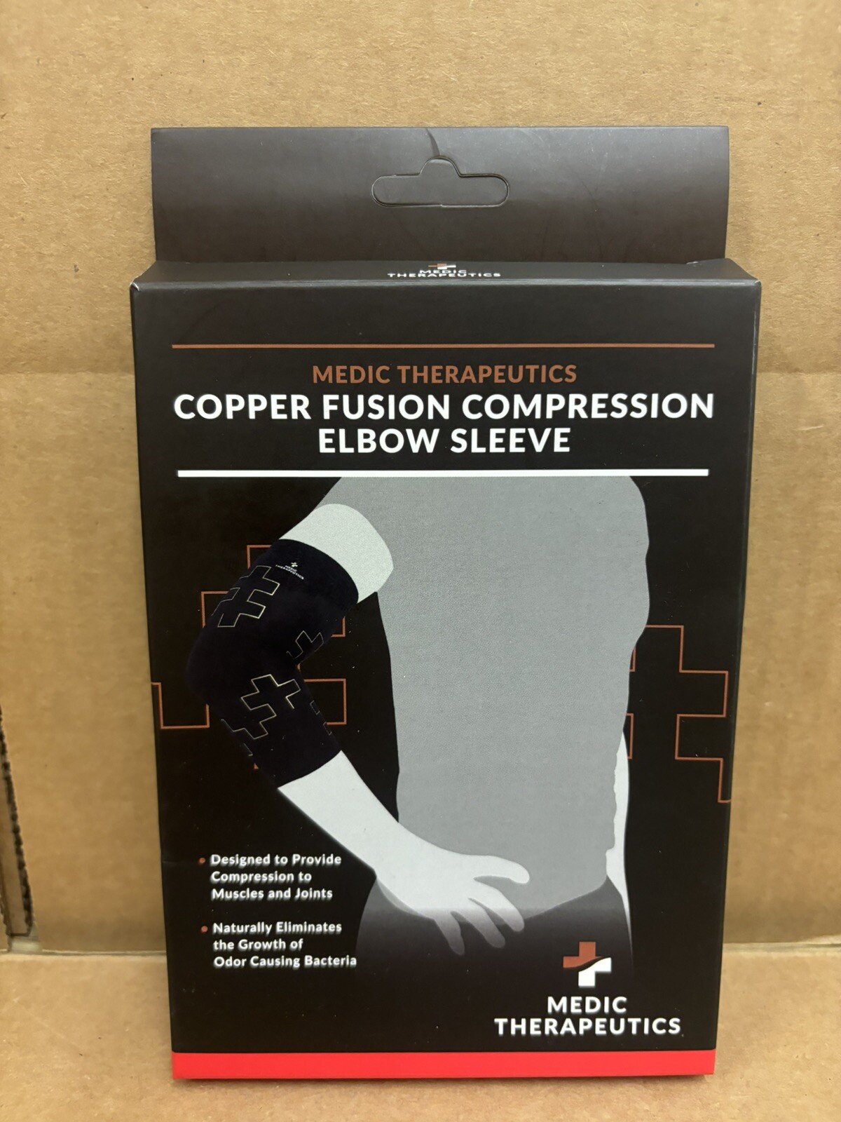 Medic Therapeutics Copper Fusion Compression Elbow Sleeve Anti-Odor/Bacterial