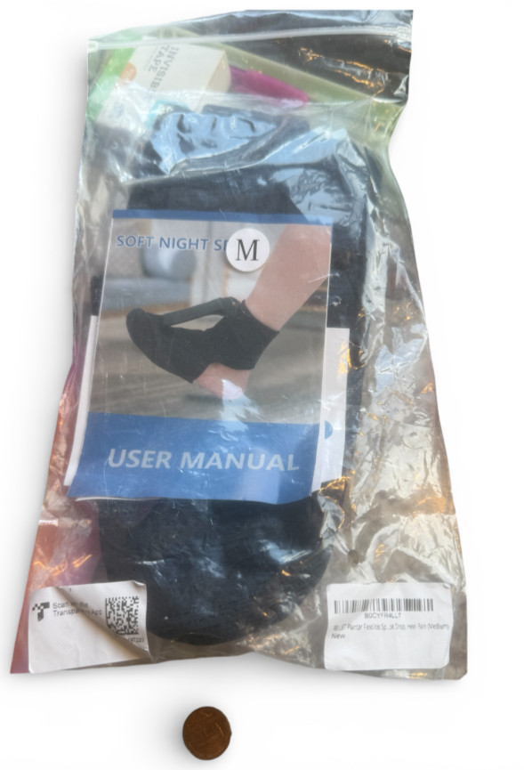 Plantar Fasciitis Night Splint Sock (1PCS) Soft Brace W/ Arch Support SZ Medium
