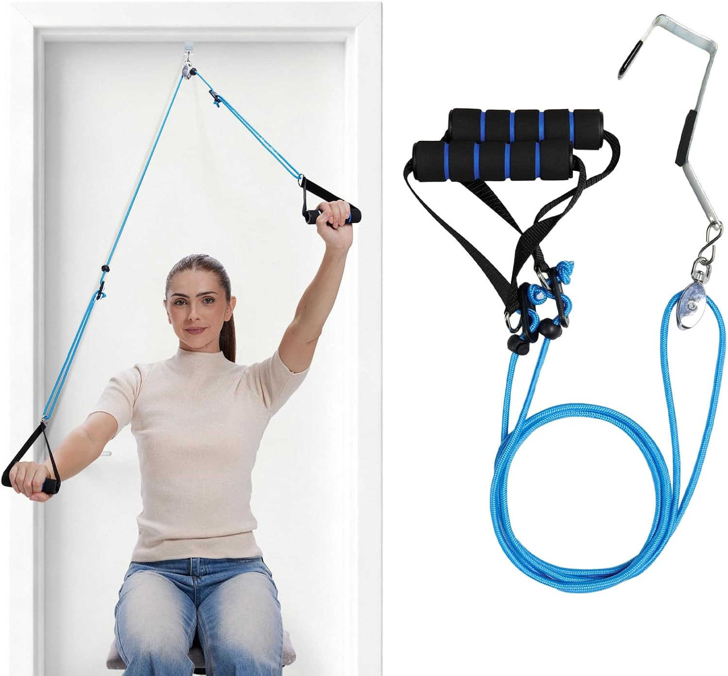 Shoulder Pulley for Physical Therapy, Rehab and Arm Exercise | Over-The-Door