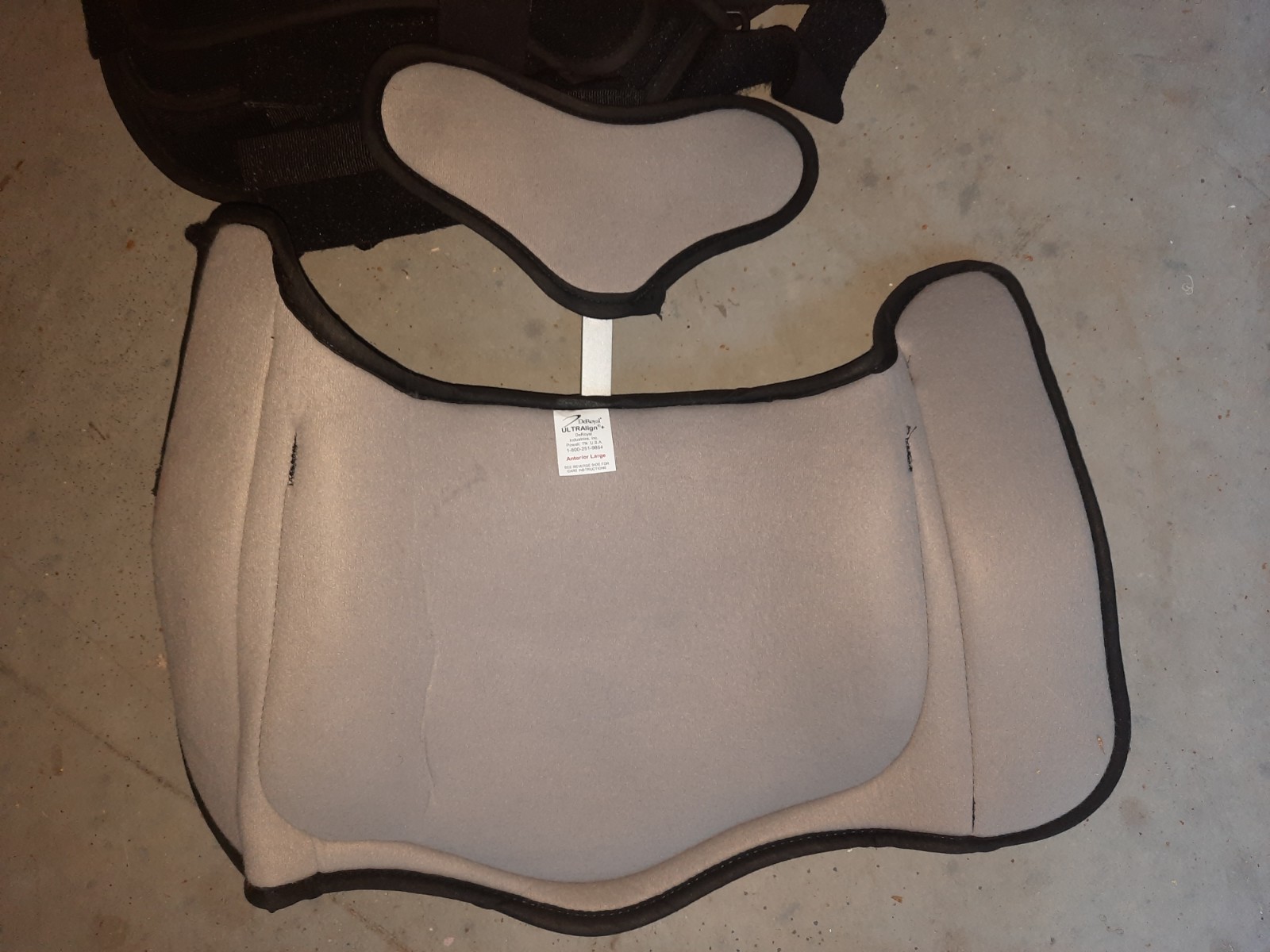 DEROYAL ULTRAlign + TLSO Lumbar Support Back BRACE, Size Large Black And Grey