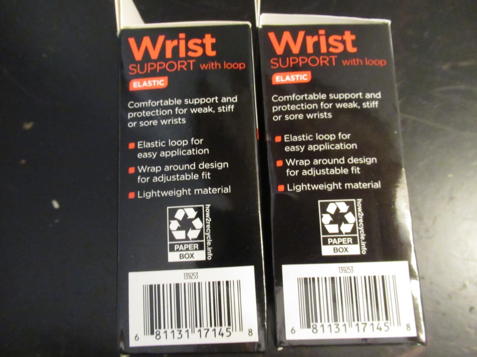 Wrist Support Elastic Fits Left or Right Lot of 2 New in Pack Free USA Shipping