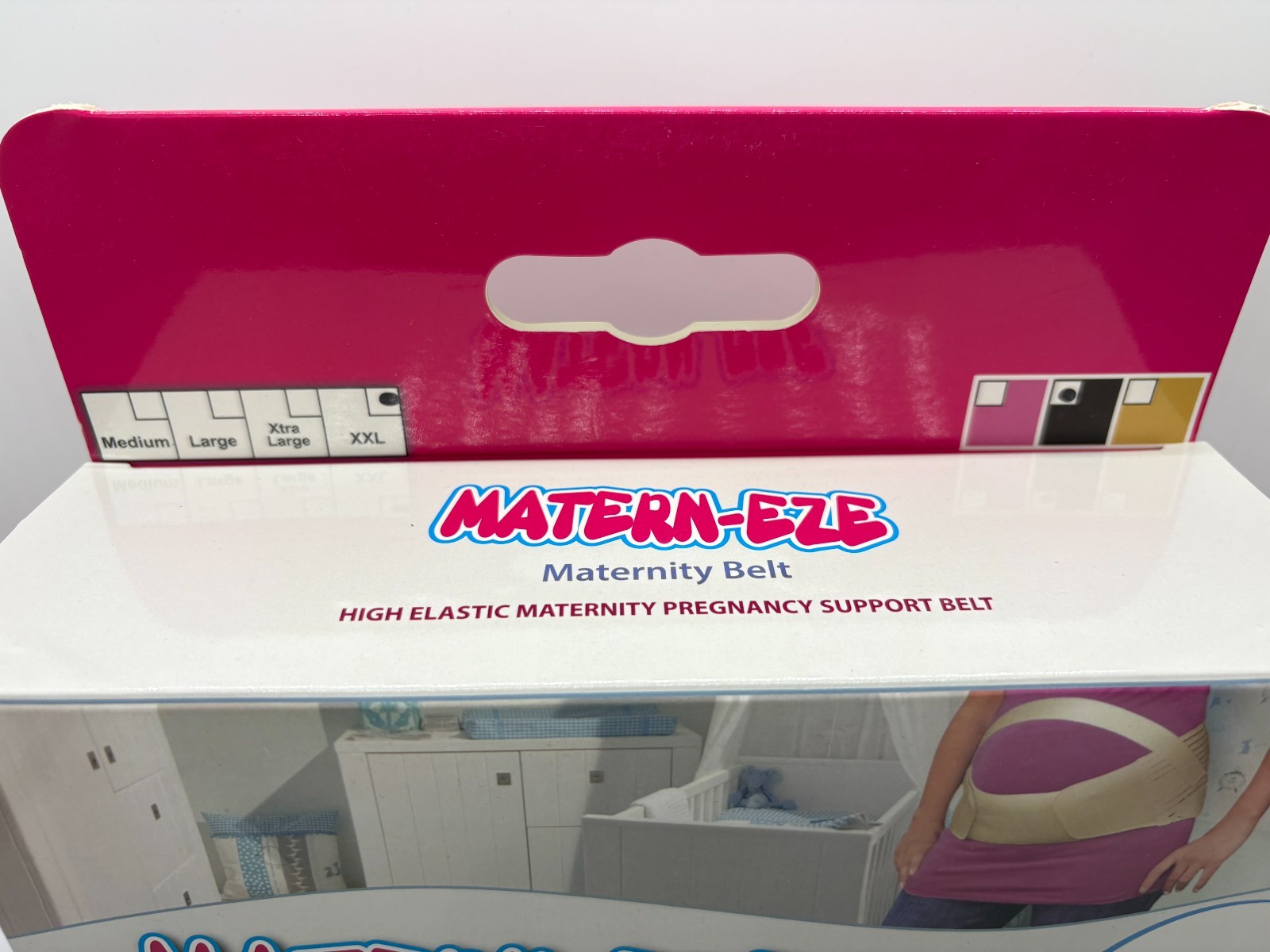 MATERN-EZE Maternity Pregnancy Support Belt XXL Black Back Pain Relief