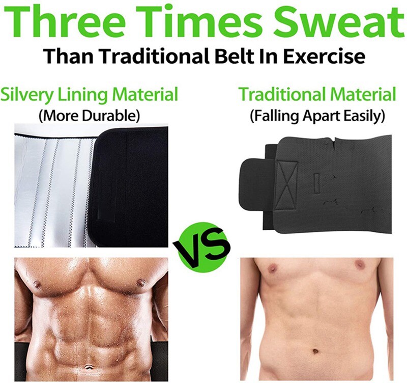 Exercise Wrap Belt Burn Fat Sweat Weight Loss Sport Body Shaper Waist Trimmer