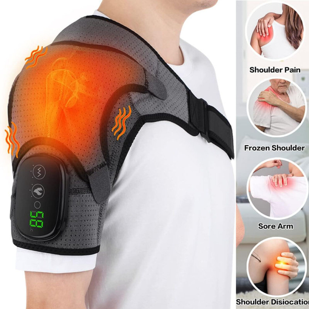 Electric Shoulder Massager with Heat Vibrating Therapy pain relief & relaxation