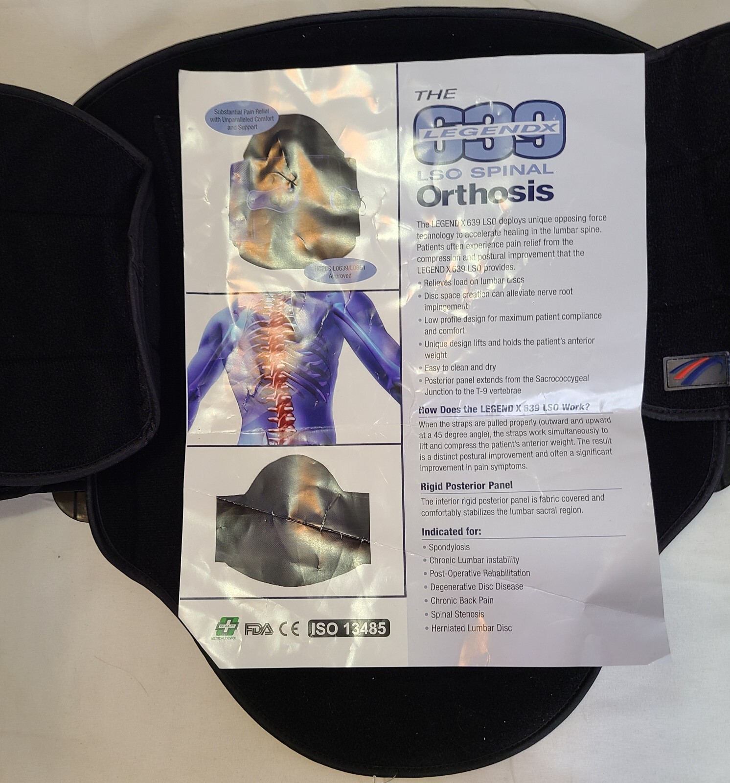 Legend X 639 LSO Spinal Orthosis Pain Relief And Spinal Support