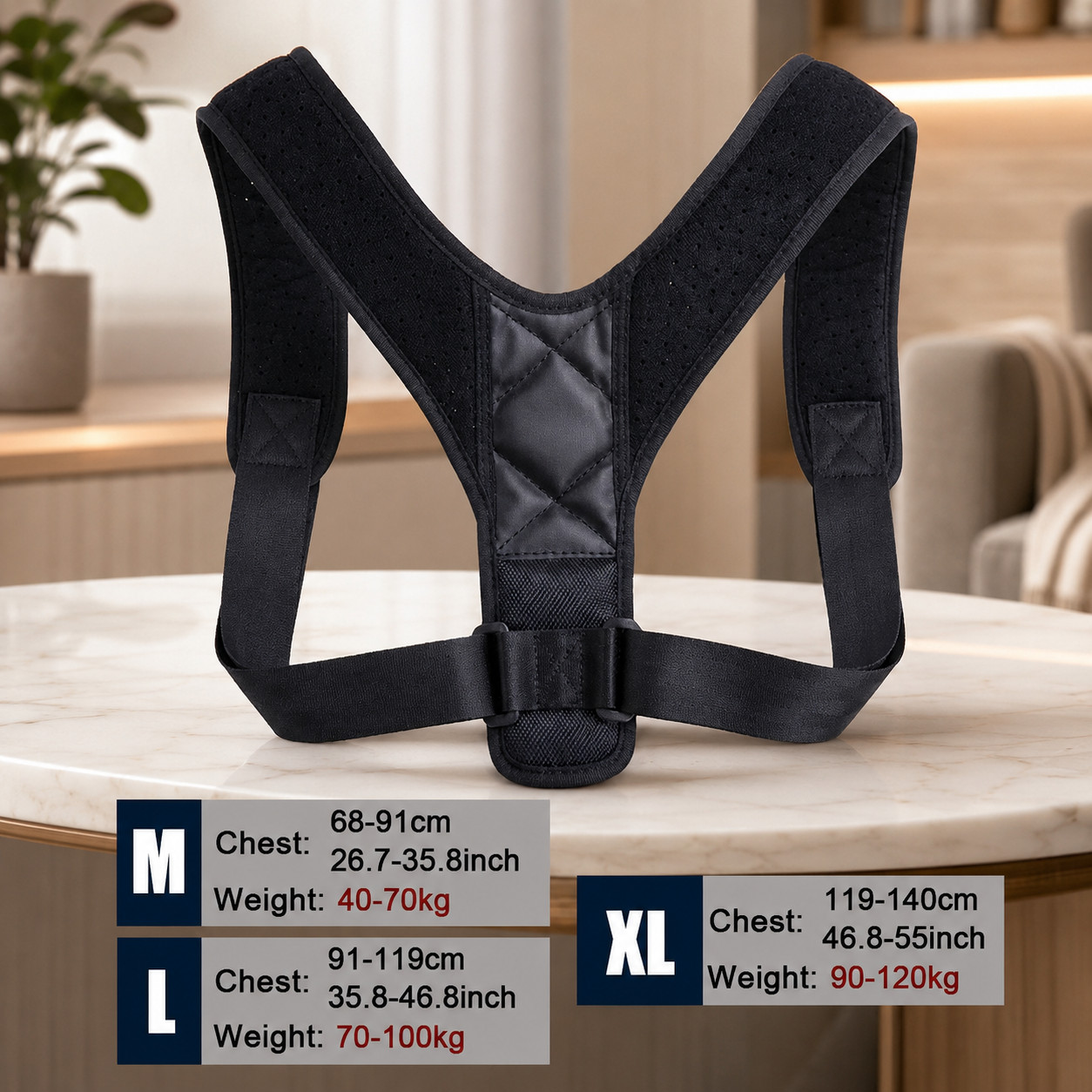 Posture Corrector Back Support Belt Hunchback Correction Brace Shoulder Unisex