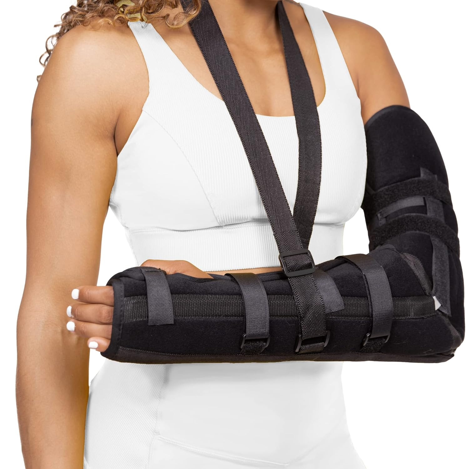 Posterior Long Arm Splint – Elbow Immobilizer Right or Left Forearm Brace with S