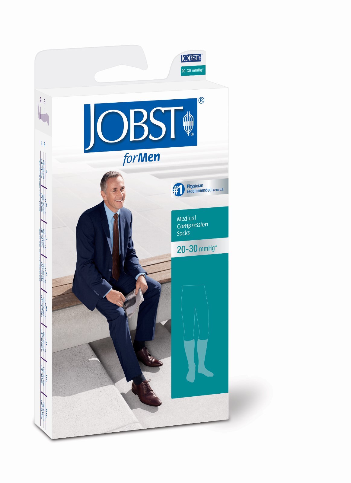 Jobst ForMen Mens Compression Knee Socks 20-30 mmhg Supports Therapeutic Therapy