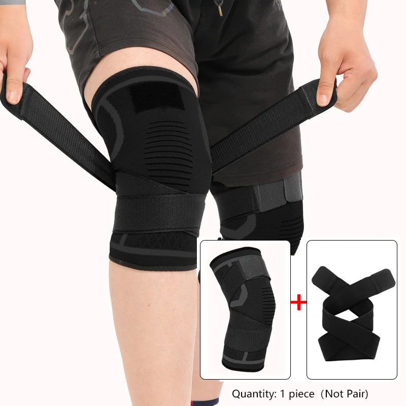 1 Piece Knee Pad Nylon Sports Knee Brace Compression Support for Running Fitness