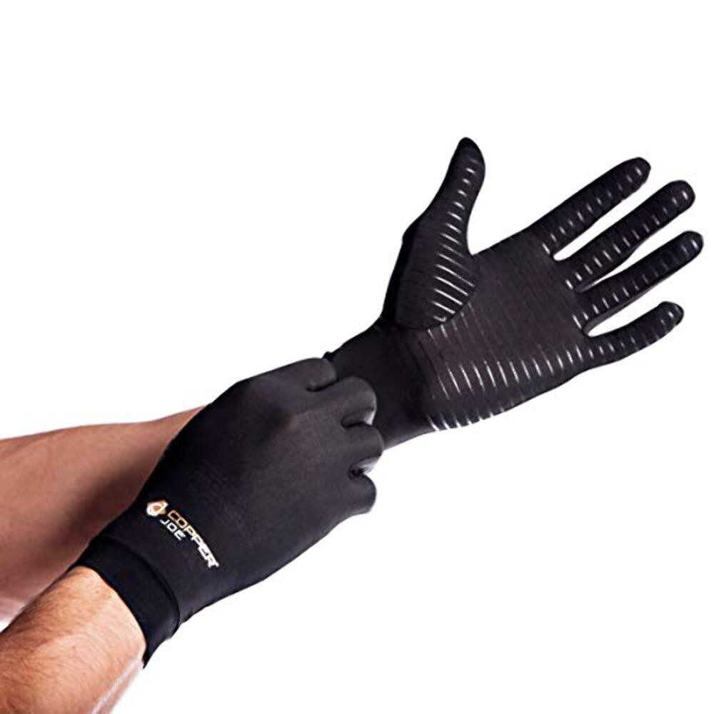 Copper Joe Full Finger Arthritis Gloves Carpal Tunnel Tendonitis Men Women Pair