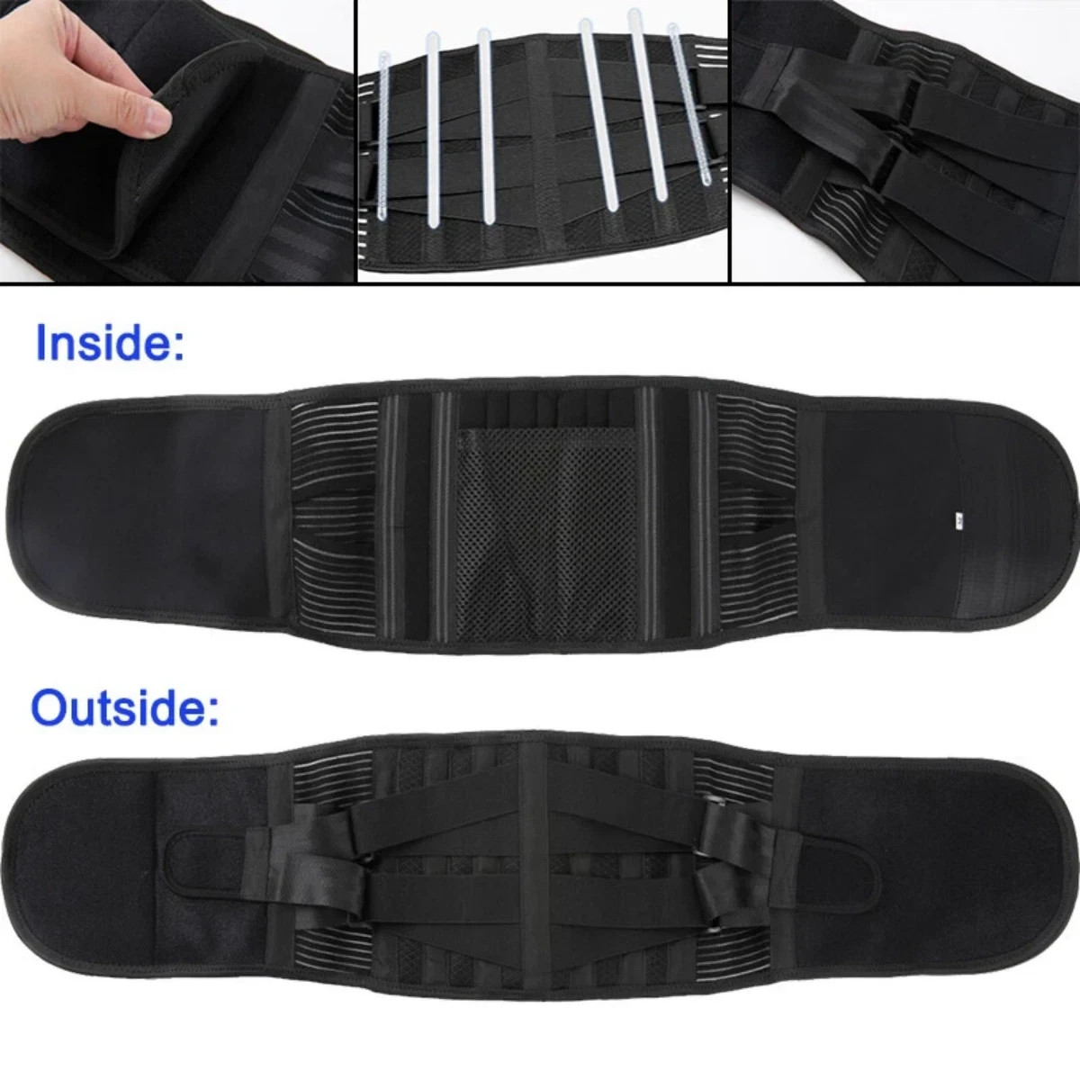 Adjustable Lower Back Brace Lumbar Support Waist Belt For Men Women Pain Relief