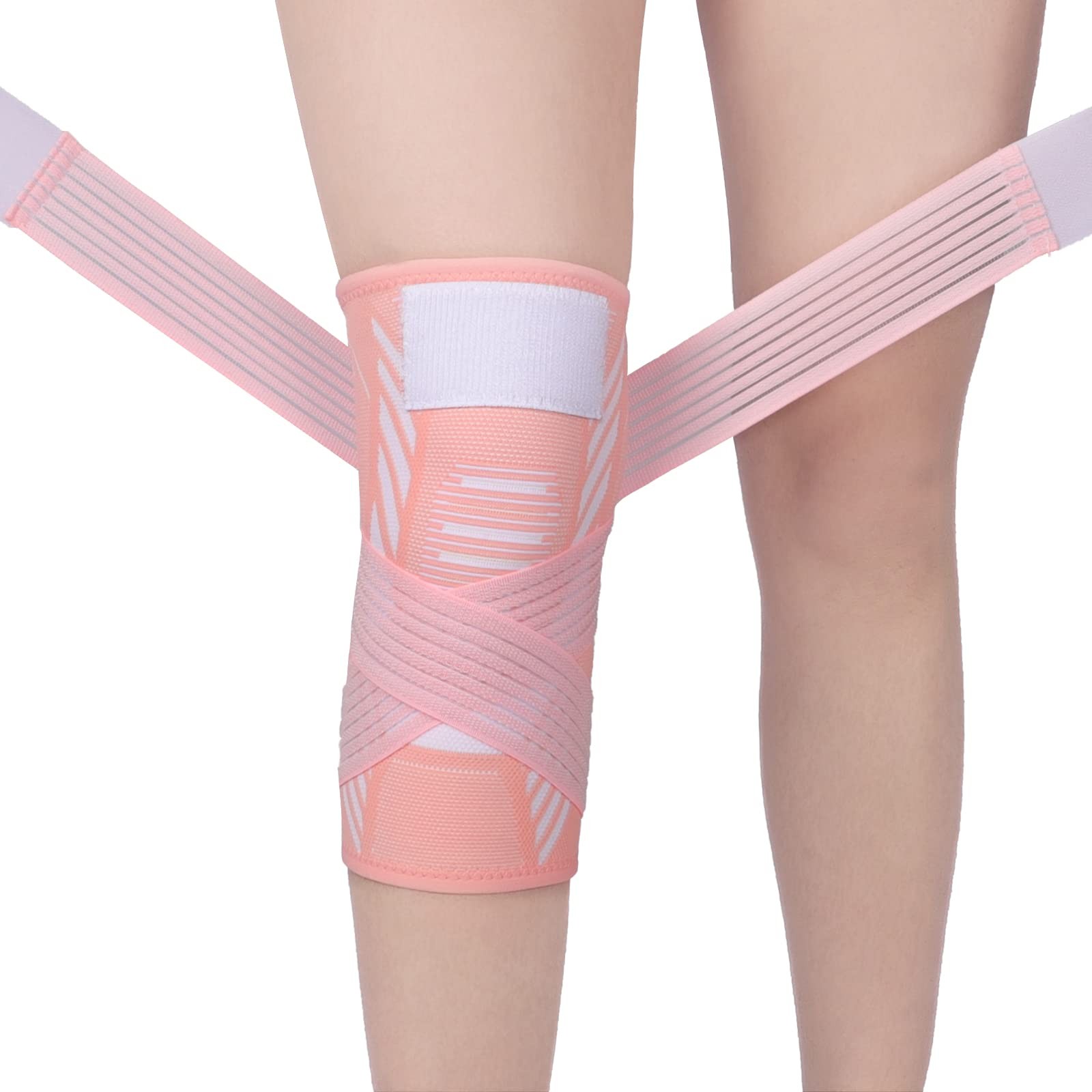 yeloumiss Knee Brace for Women & Men Support Sleeve 1 PCS XX-Large, Pink