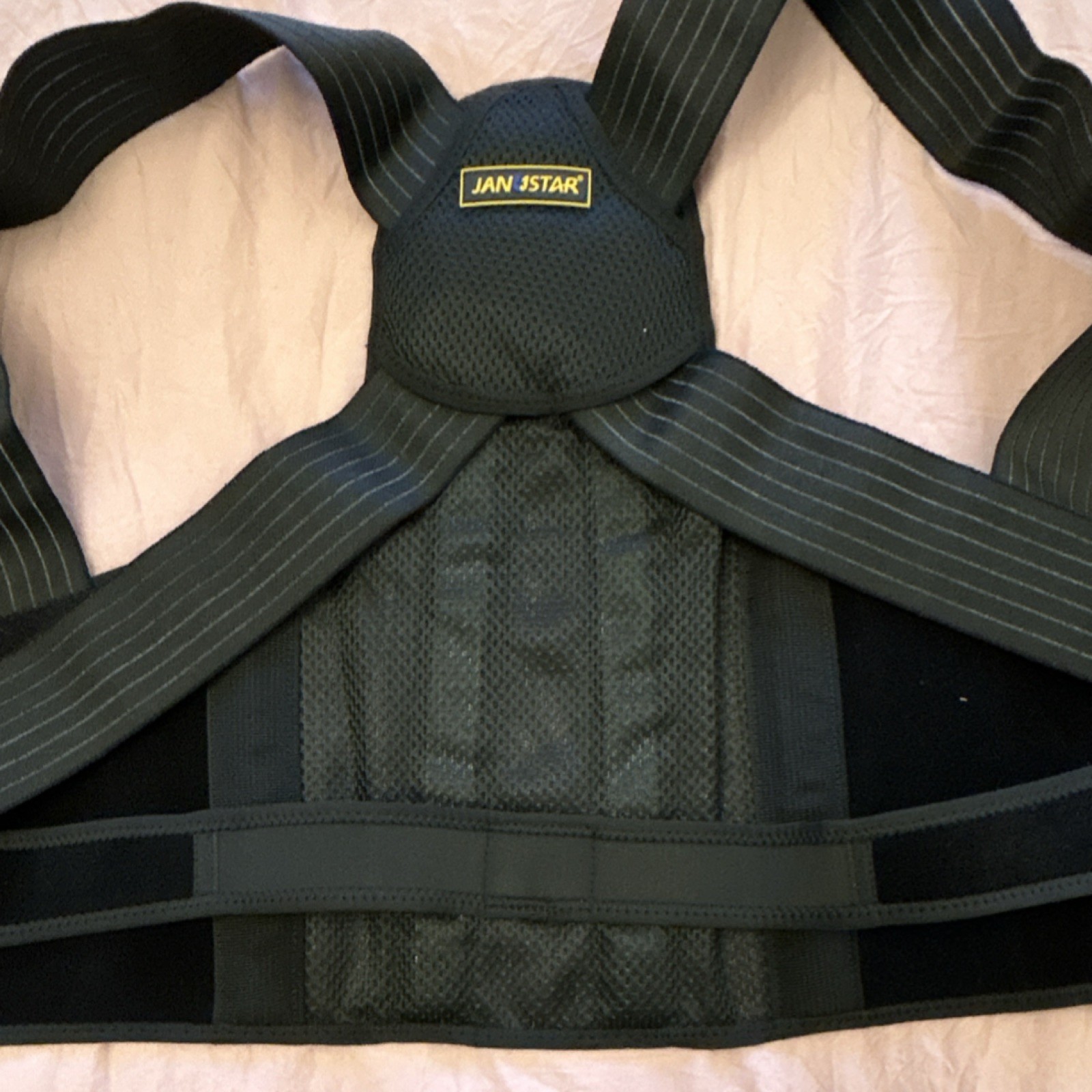 JANUSTAR Adjustable Posture Corrector Brace Black Size M Back Support