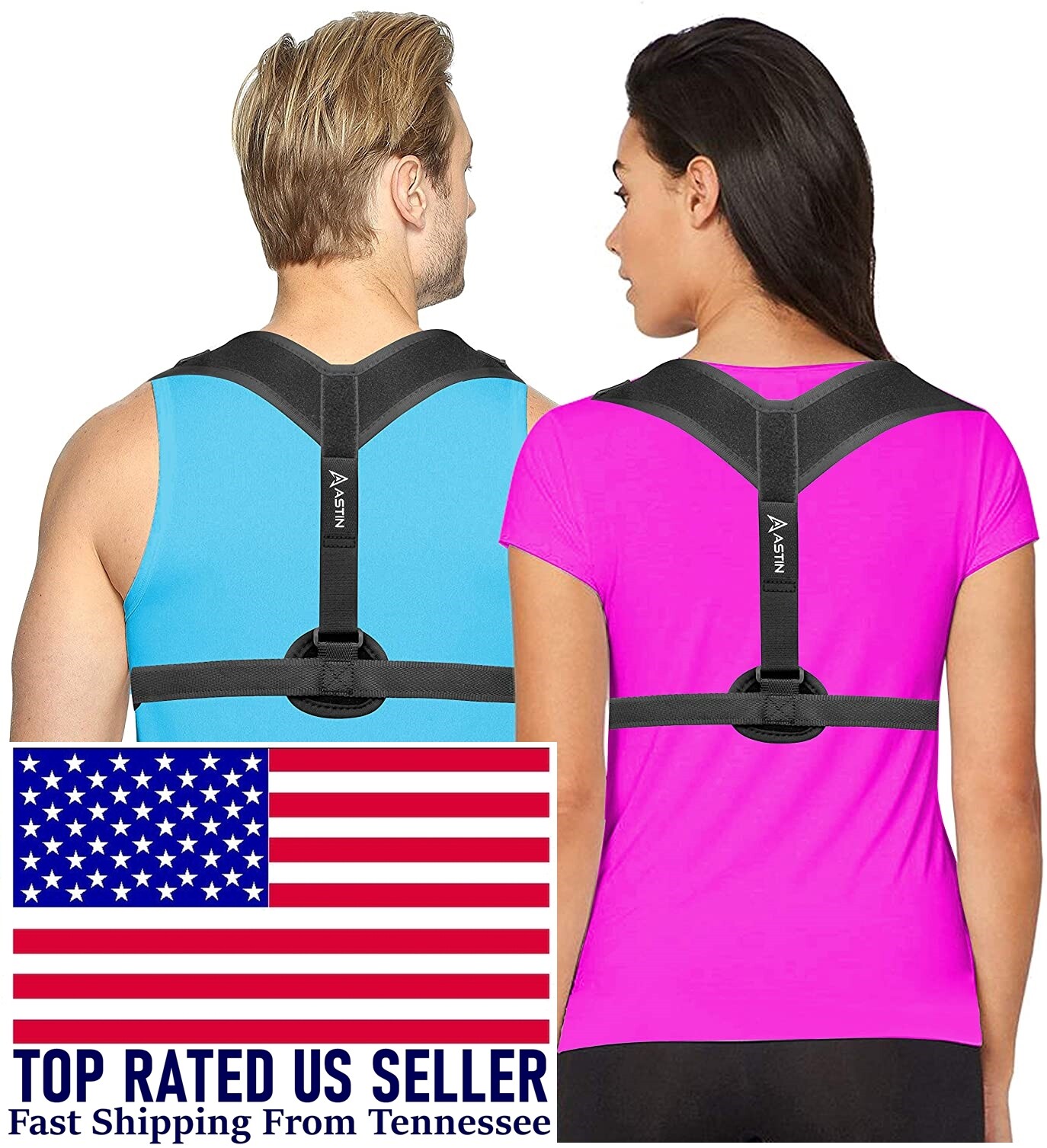 Posture Corrector for Women Men, Relieves Upper Back Shoulders Pain Astin
