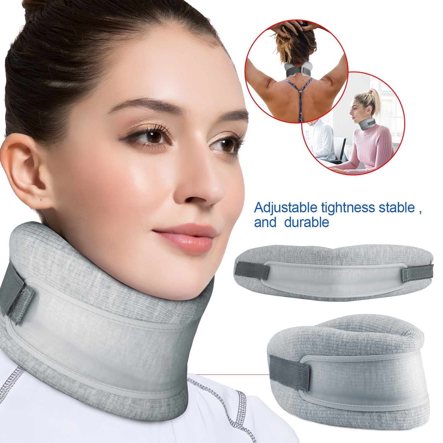 Neck Brace Adjustable Cervical Collar Neck Support Brace for Sleeping Universal